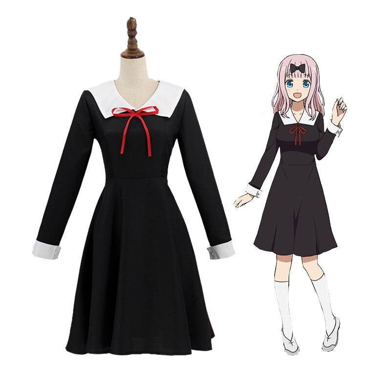 Anime Shinomiya Kaguya Cosplay Costume Kaguya-Sama Love Is War Fujiwara Chika Wigs Anime Woman’s Dresses Halloween Costume alx