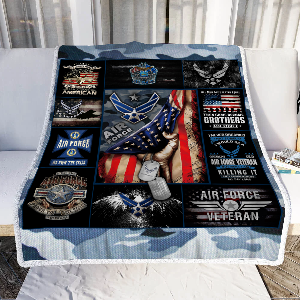 Air Force Veteran. United Sates Air Force Throw Blanket