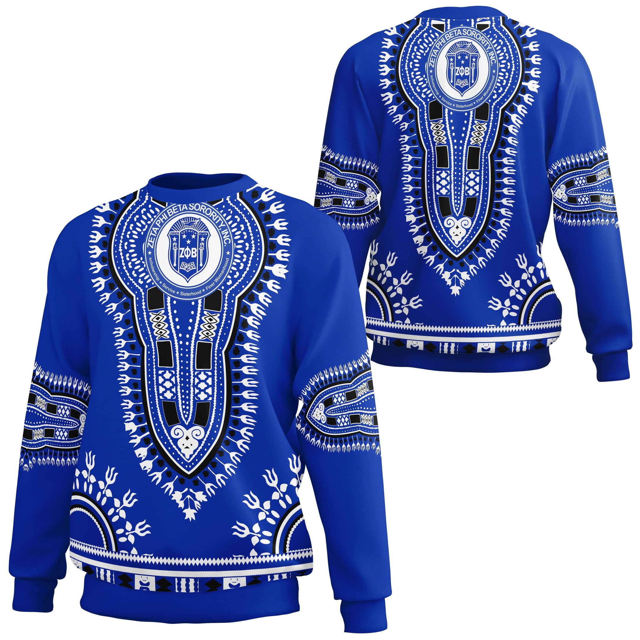 Sorority Sweatshirt – Zeta Phi Beta Dashiki Sweatshirt