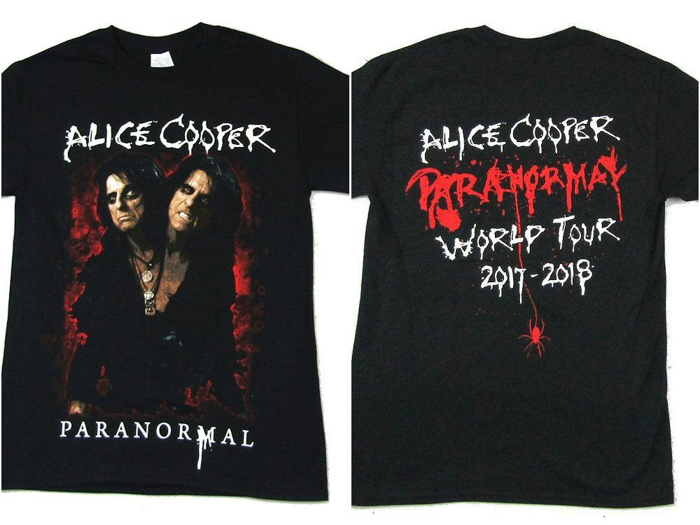 Alice Cooper Paranormal World Tour 2017 2022 Black T Shirt