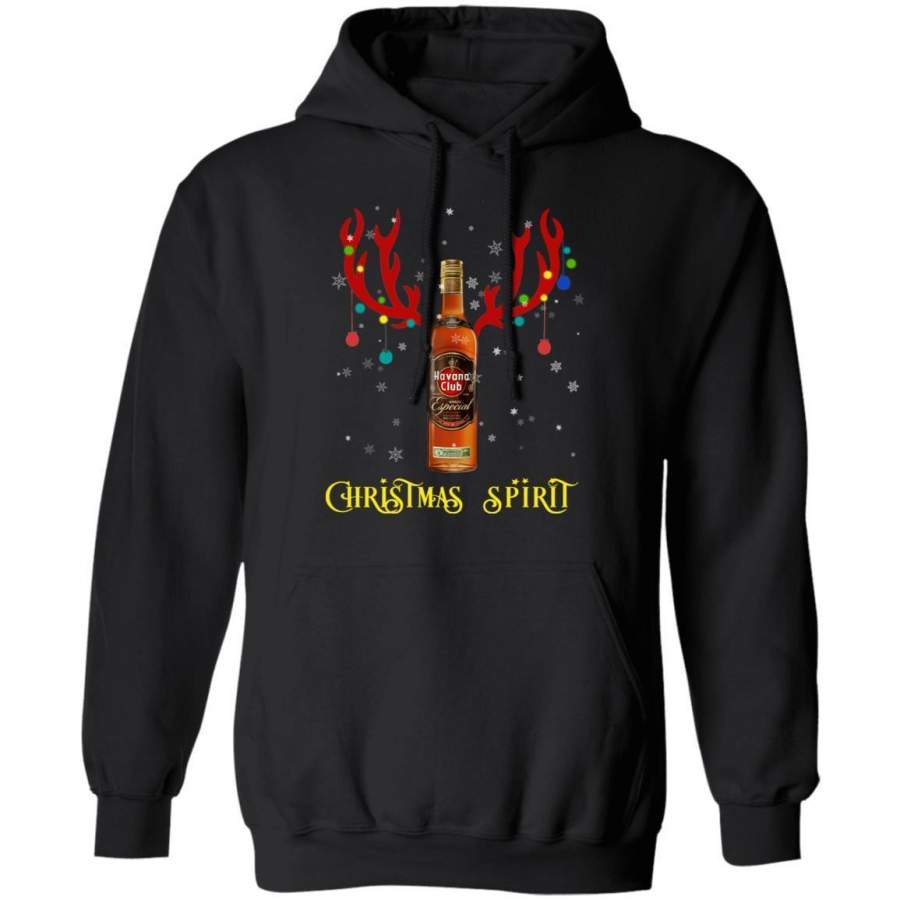 Christmas Hoodie Havana Club Christmas Spirit Rum Reindeer Xmas Shirt HA11