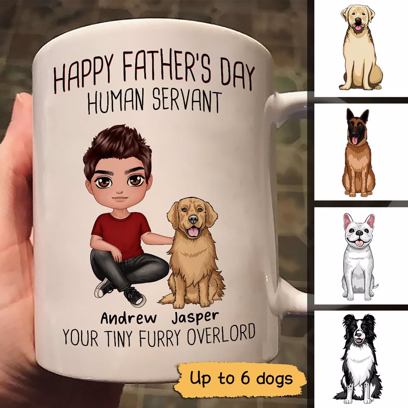 Happy Father‘S Day Doll Dog Dad Personalized Mug