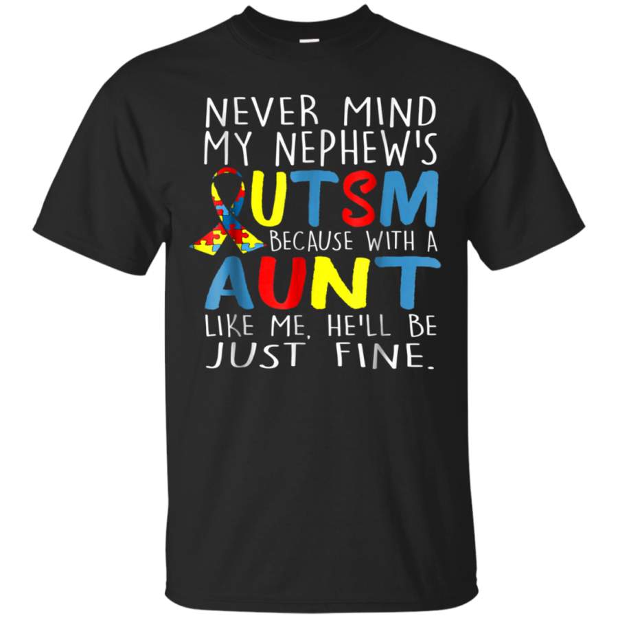 AGR Autism Because with a Aunt Like Me Autism Awareness T-Shirt