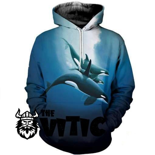 3D Printed Killer Whale Hoodie HD01159