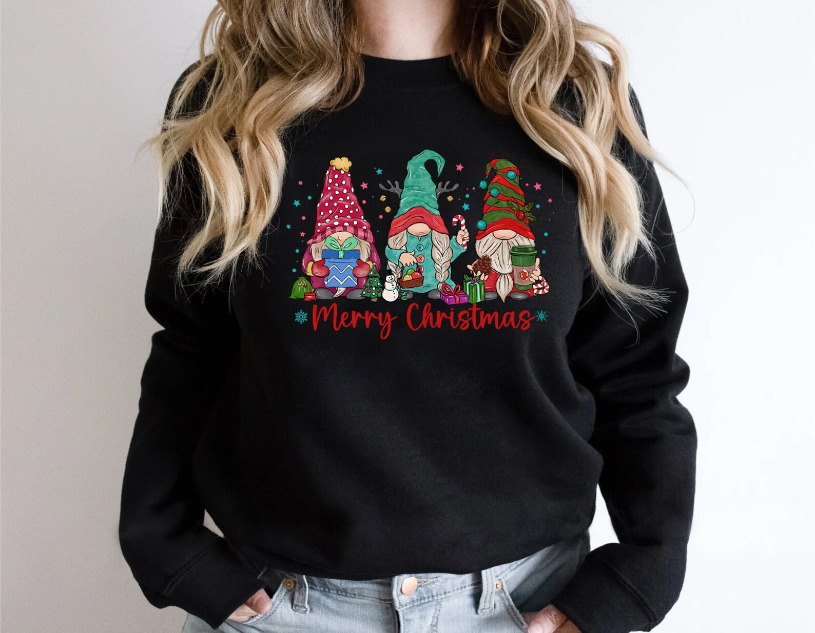 Gnome Sweatshirt, Hot Cocoa Gnome Sweater, Cute Gnomes Sweatshirt, Christmas Sweater, Funny Christmas Sweater, Christmas Gift