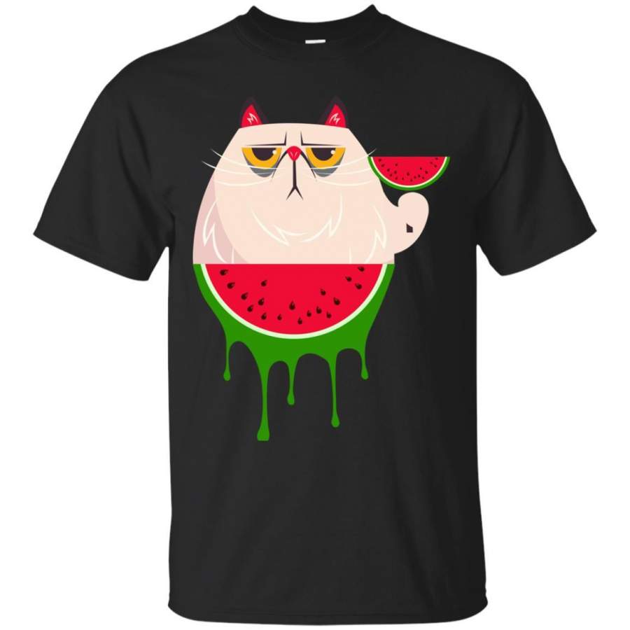 Watermelon Cat Funny Summer Melon Fruit Shirt