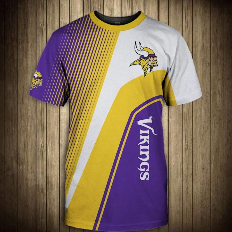 Minnesota Vikings T-Shirt 3D All Over Print Custom 3D Minnesota Vikings Graphic Printed 3D T-Shirt 3D All Over Print All Over Print Tee For Men For Women