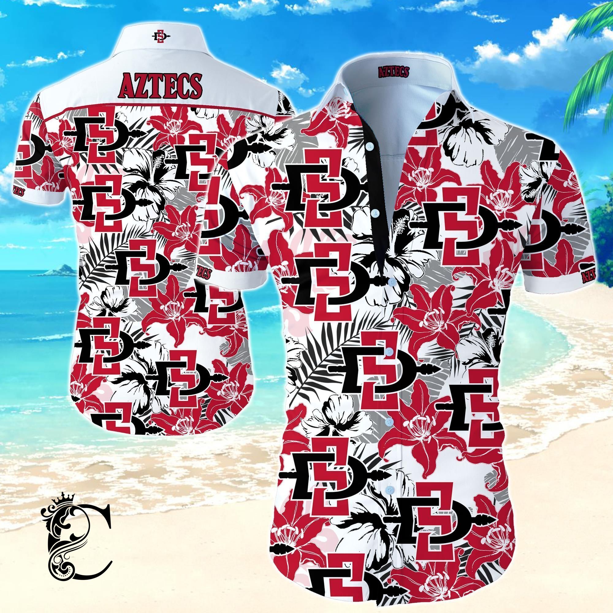 Beach Shirt San Diego State Aztecs Hawaiian Shirt- Chillicothemall