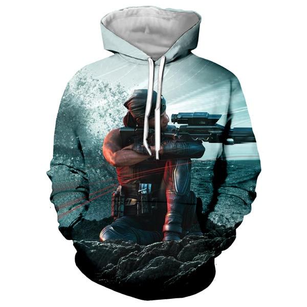 3D Print Rainbow Six Siege Hip Hop Game Hoodie