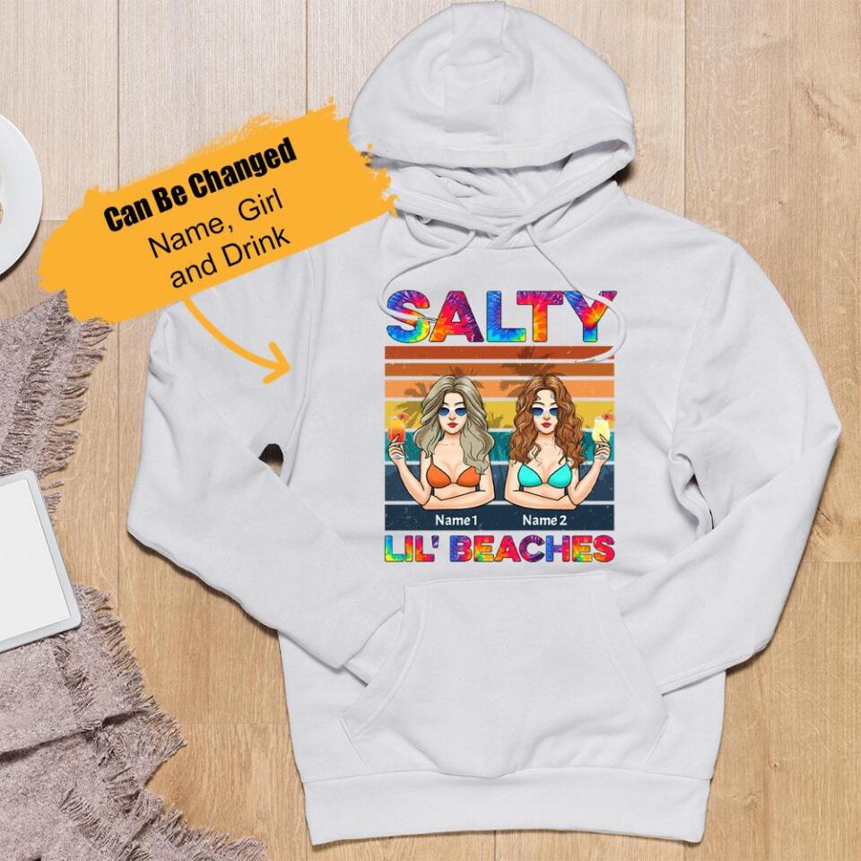 Personalized Friends Salty Lil Beach Hoodie, Bestie Gift – Trending Personalized