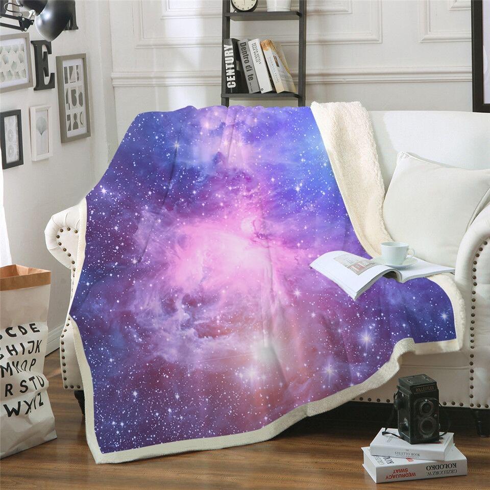 Purple Starry Sky Blanket Quilt