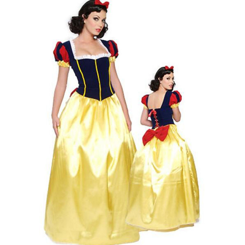 xxxxxxl xxxxl xxxl Cosplsy Costume Adult Snow White Halloween Costumes for Women Fairy Tale Princess Cosplay Female Long Dress alx