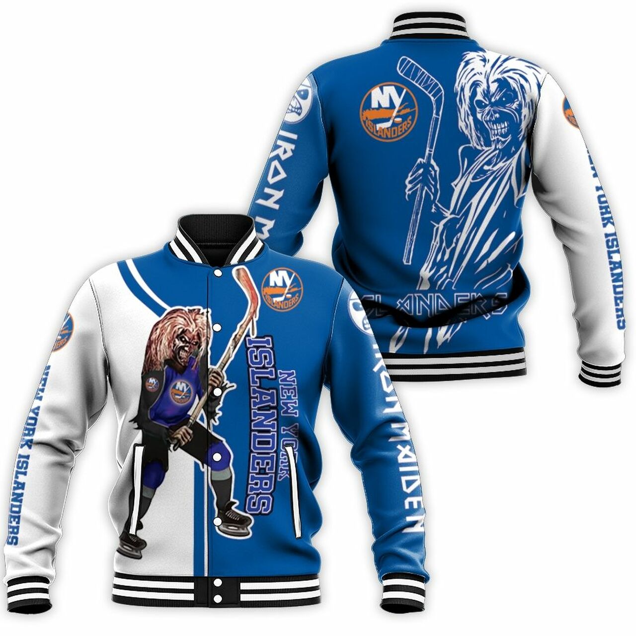 New York Islanders Zombie For Fans Baseball Jacket