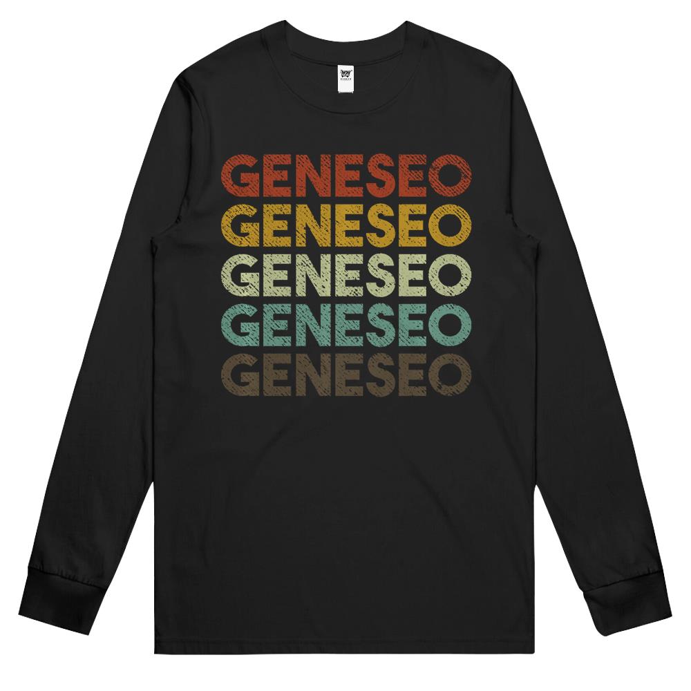 Retro Geneseo New York Long Sleeve T Shirts