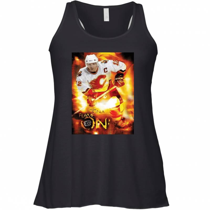 Jarome Iginla Calgary Flames Flame On Racerback Tank