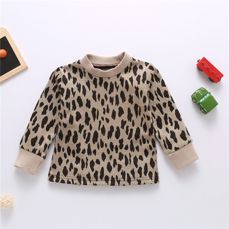 1-5Yrs Autumn Children Baby Sweaters Pullover Leopard Print Boys Girls Sweaters Winter Girls Sweaters Knit Kids Casual Clothing alx