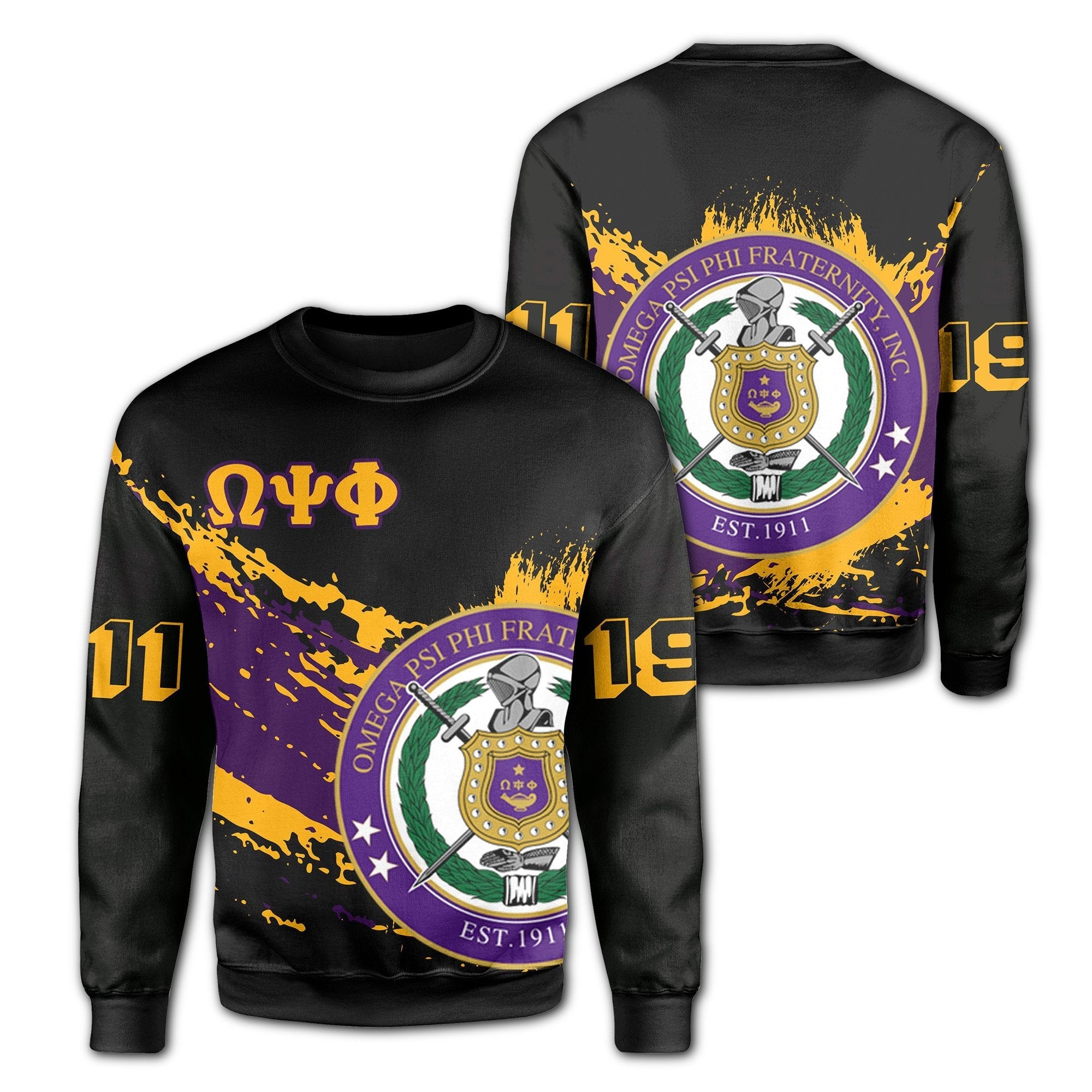 Fraternity Sweatshirt – Omega Psi Phi Sweatshirt – Tip Style –