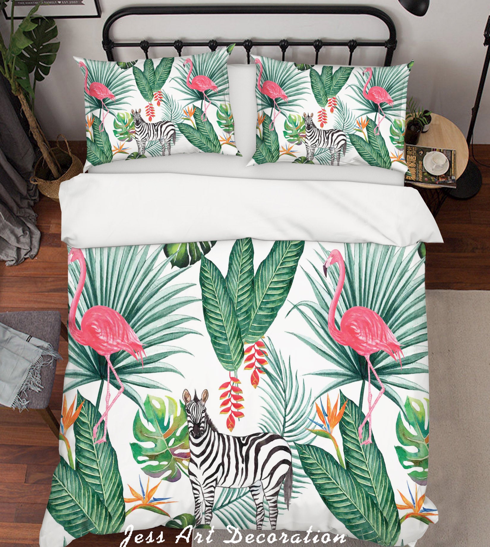 3D Green Tropical Plant Animals Quilt Cover Set Bedding Set Pillowcases  84