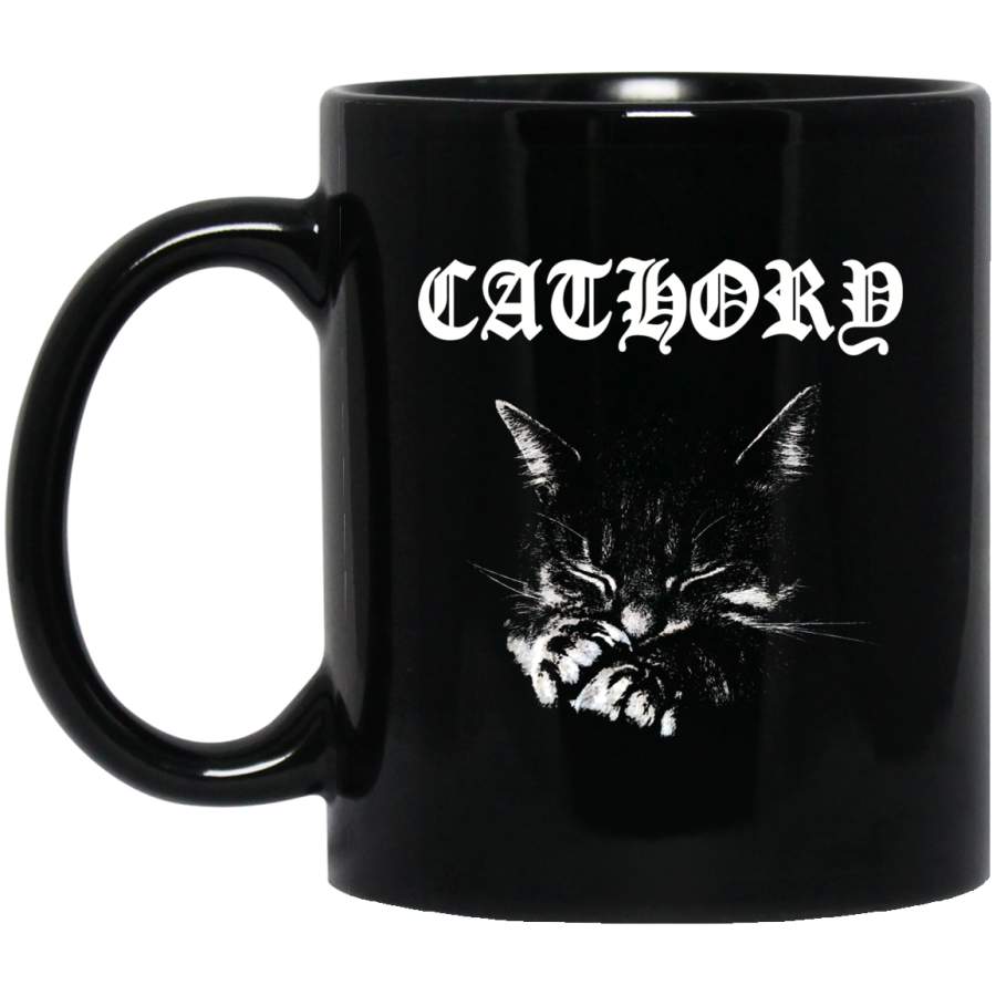 Cathory Design Vintage Mug Black Mug