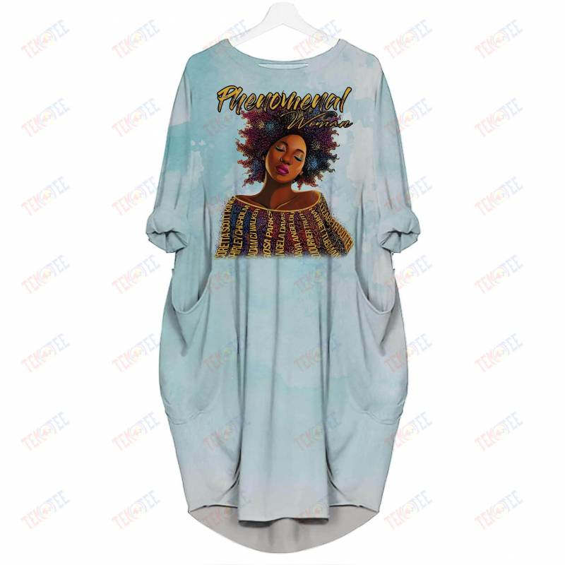 Temotee African Dress 6 – Phenomenal Women 3D Dress For Melanin Women Afro Girl Shirt African American Woman Gift Idea TMT9905