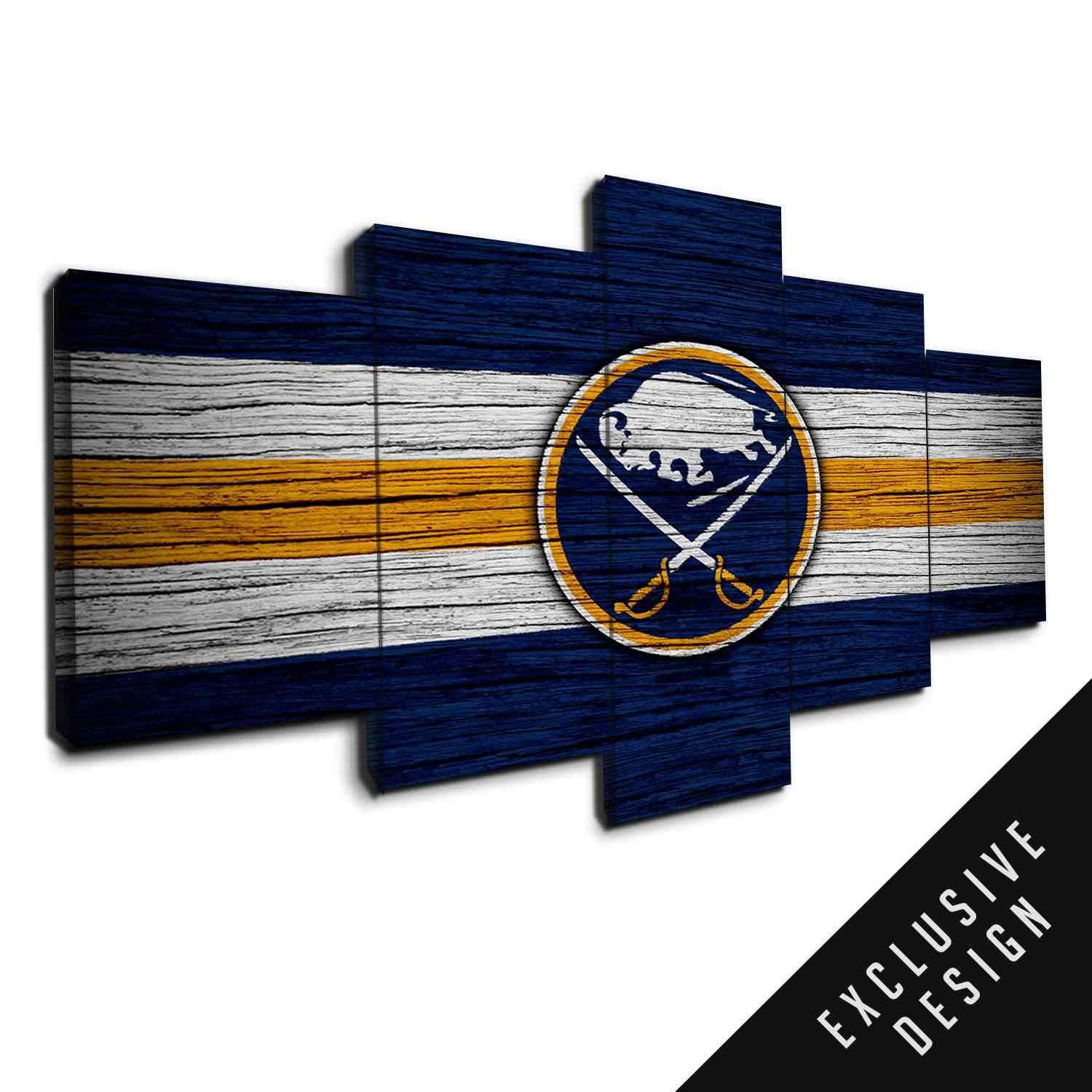 Buffalo Sabres Sport 5 Panel Canvas Art Wall Decor-CV