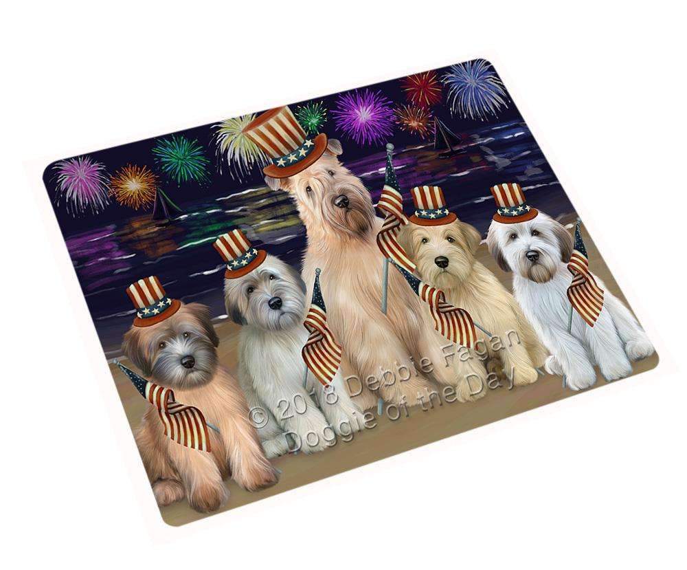 4Th Of July Independence Day Firework Wheaten Terriers Dog Blanket Blnkt85449