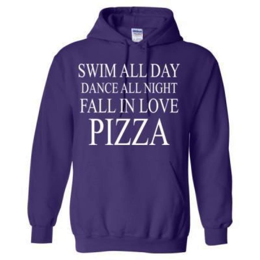 AGR Swim All Day Dance All Night Fall In Love Pizza – Heavy Blend™ Hooded Sweatshirt