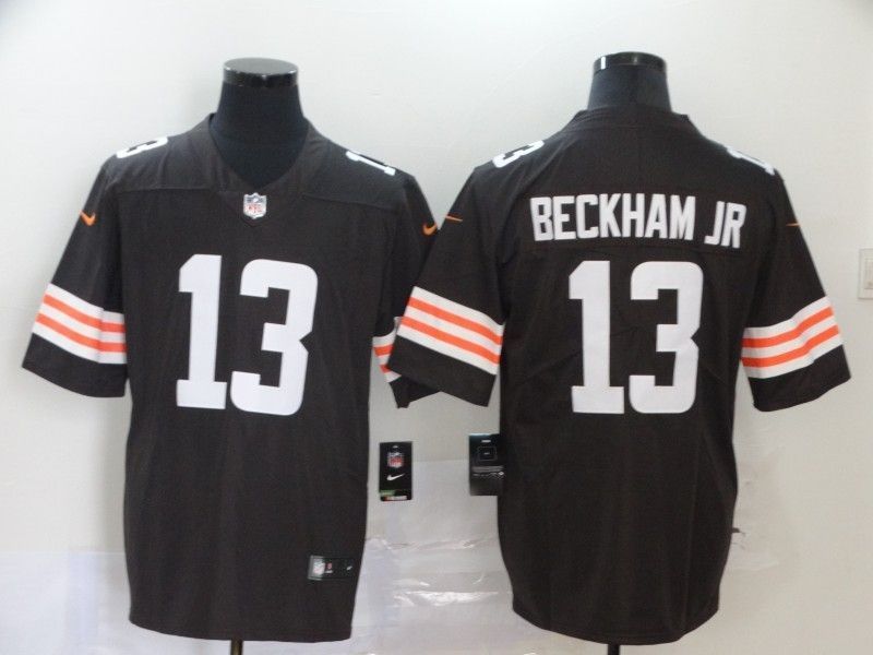 Cleveland Browns Odell Beckham Jr #13 Brown Orange White Stripe 2020 NFL Jersey