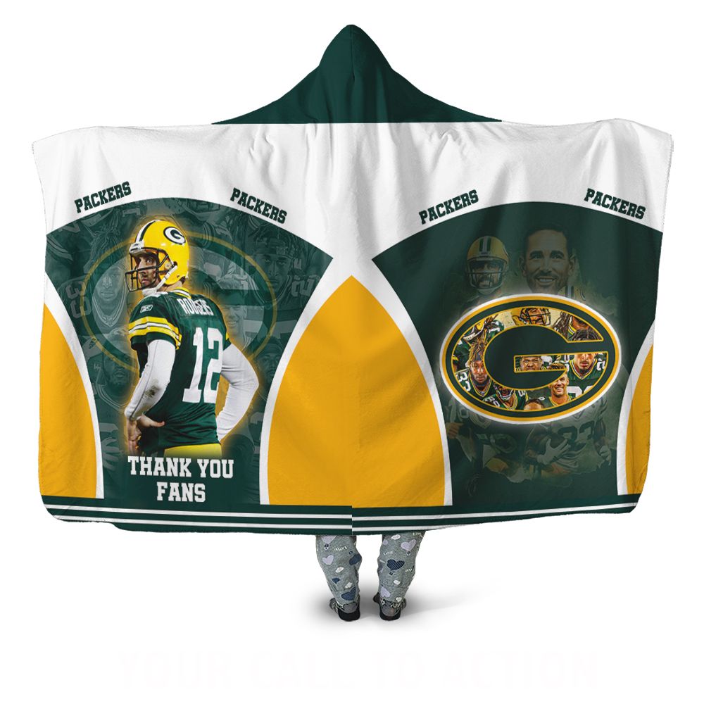 Green bay packers nfc noth division champions thank you fans for all lover Hooded Blanket