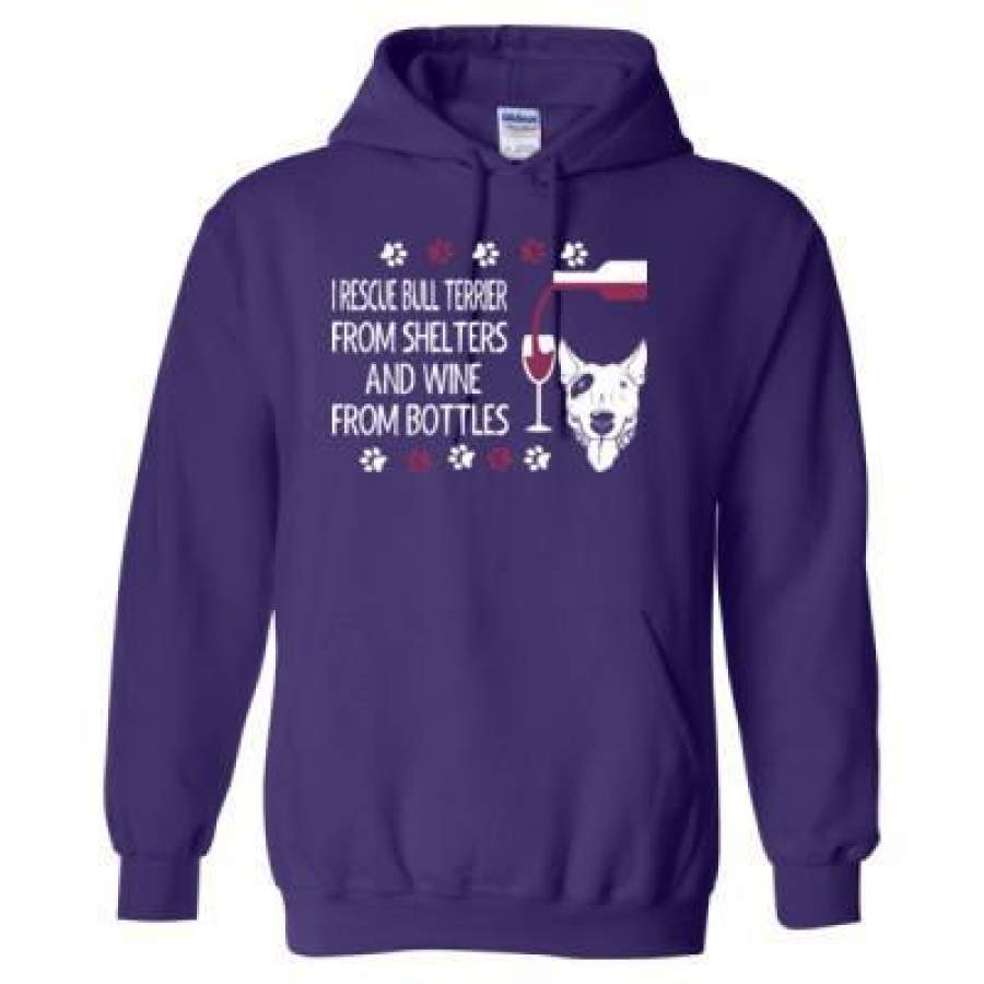 AGR Rescue Bull Terrier From Shelters Wine From Bottles – Heavy Blend™ Hooded Sweatshirt