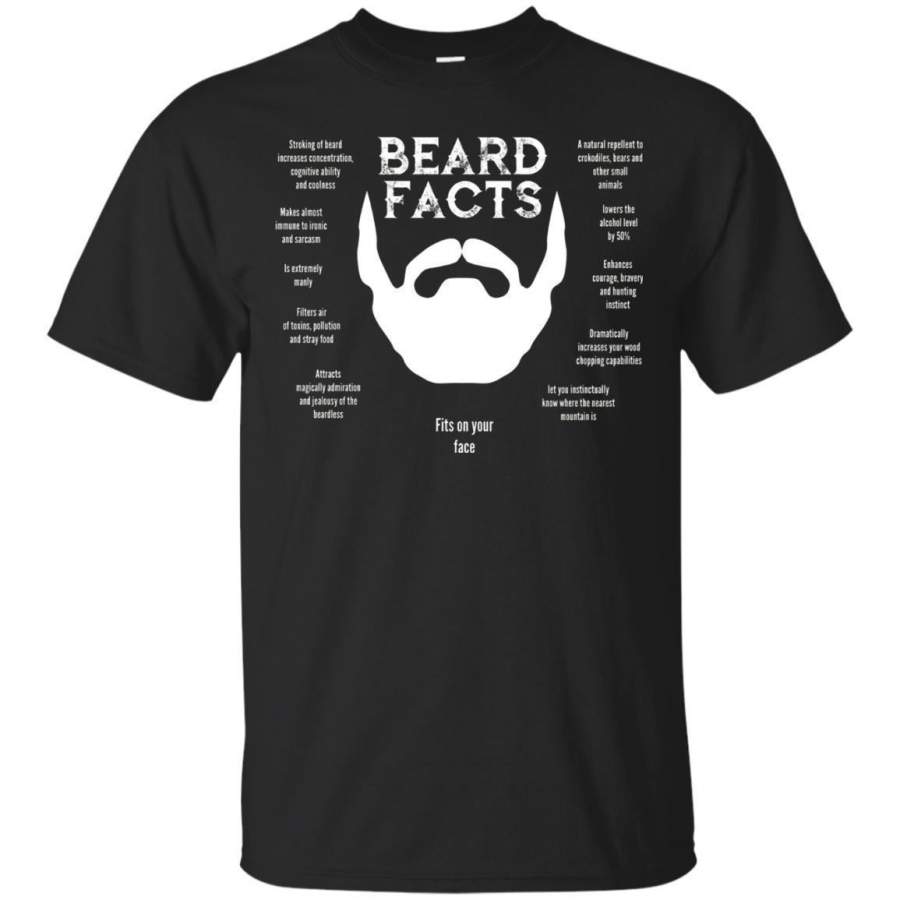 AGR Gift For Beard Lovers Tshirt Funny Beard Facts Jaq T-shirt