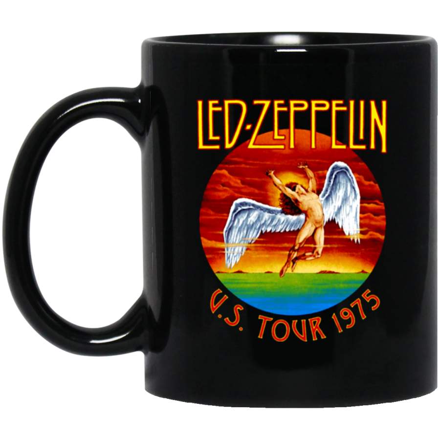 Led Zeppelin Unisex-Adults Official Swan Songs 1975 Album Black Mug