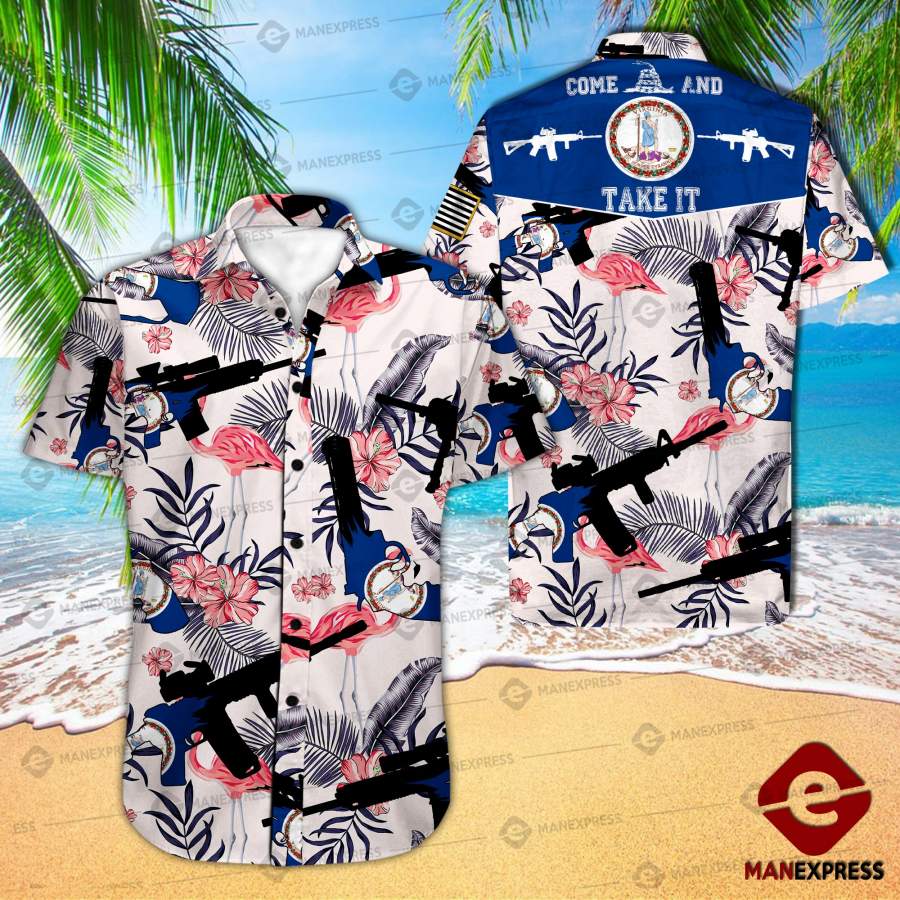 Virginia United Patriot Three Percenter Hawaiian Shirt Ha82655