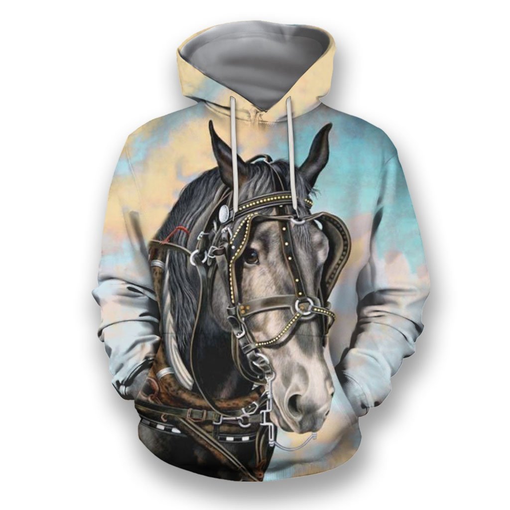 3D All Over Print Black Horse Nnk