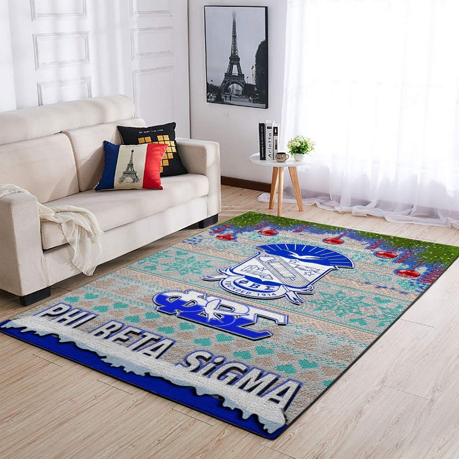 Phi Beta Sigma Christmas Area Rug