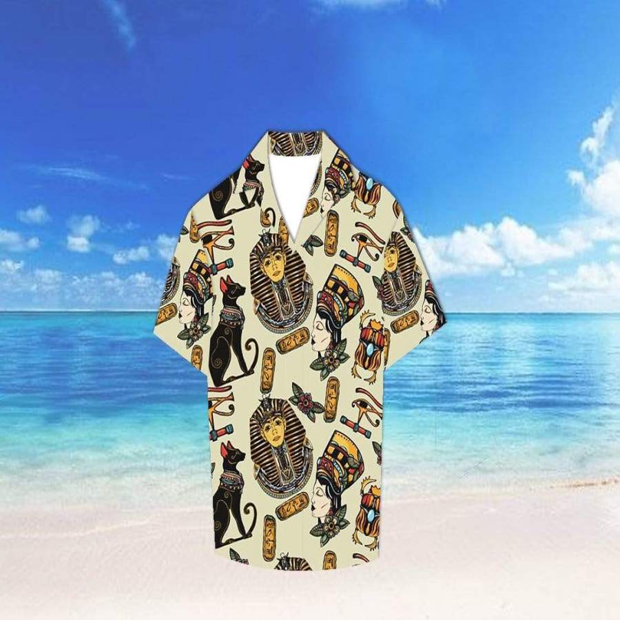 Pharaoh Ancient Egypt Hawaii Aloha Shirts Ha56298