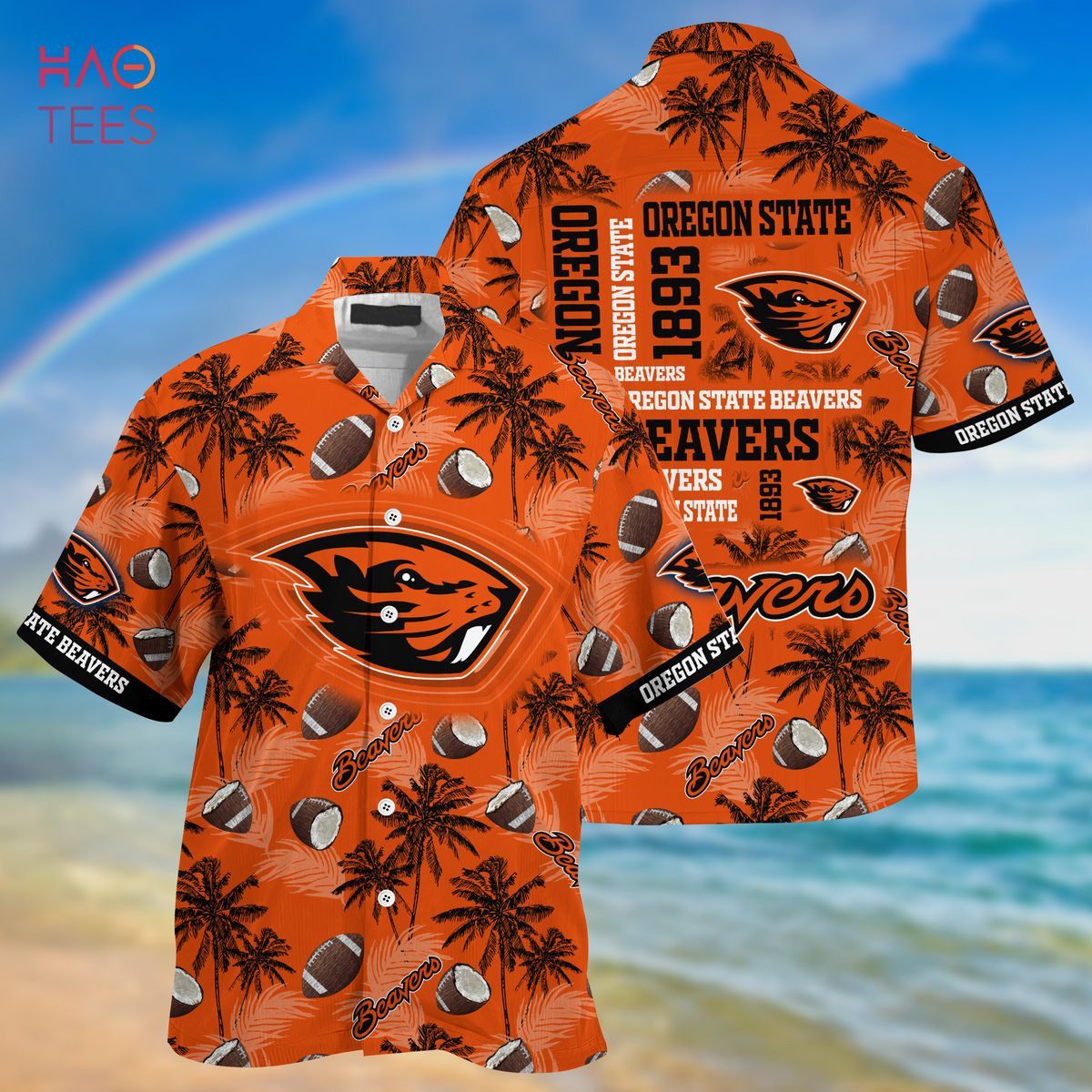 NCCA Oregon State Beavers Coconut Tree Trendy Hawaiian Shirt Aloha Shirt