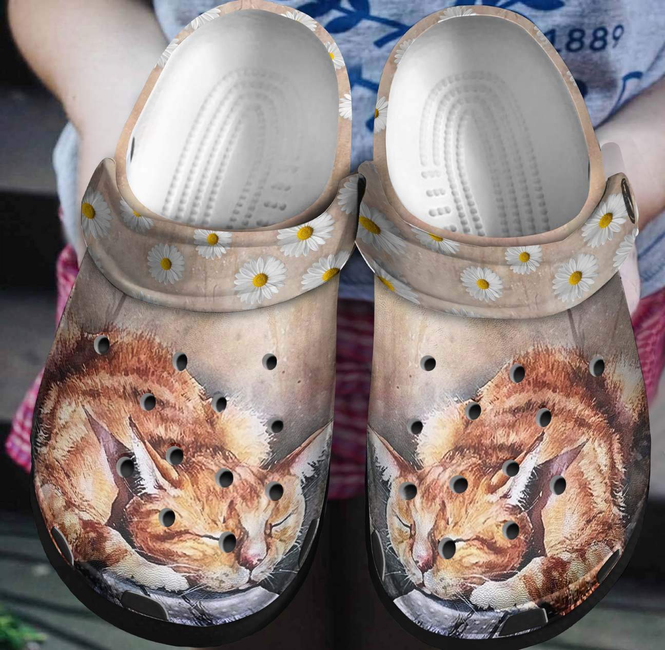 Lazy Cat With Sunshine Personalized Clog, Custom Name, Text, Color, Number Fashion Style For Women, Men, Kid, Print 3D 3D