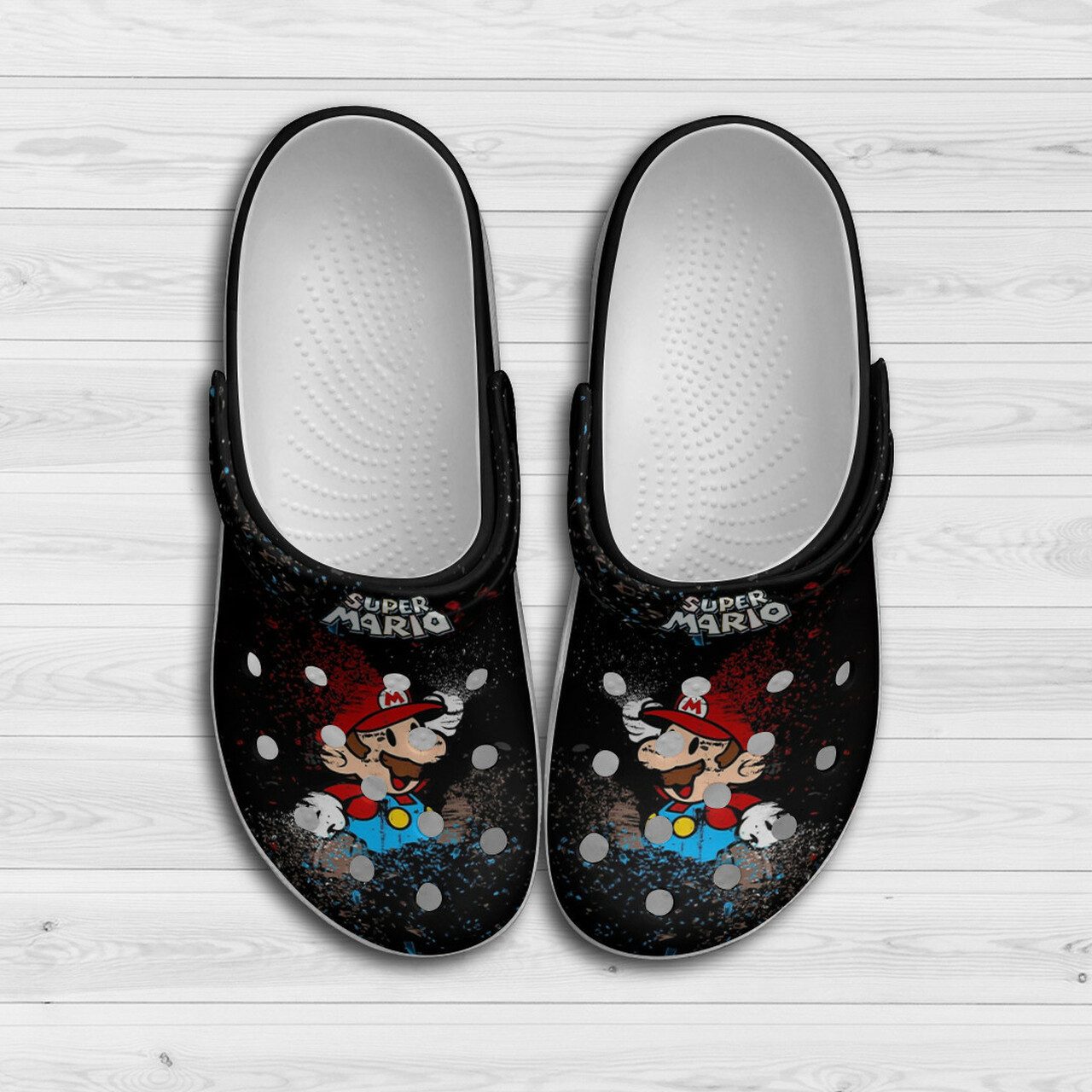 Supper Mario Nintendo Crocs Crocband Clog Comfortable Water Shoes