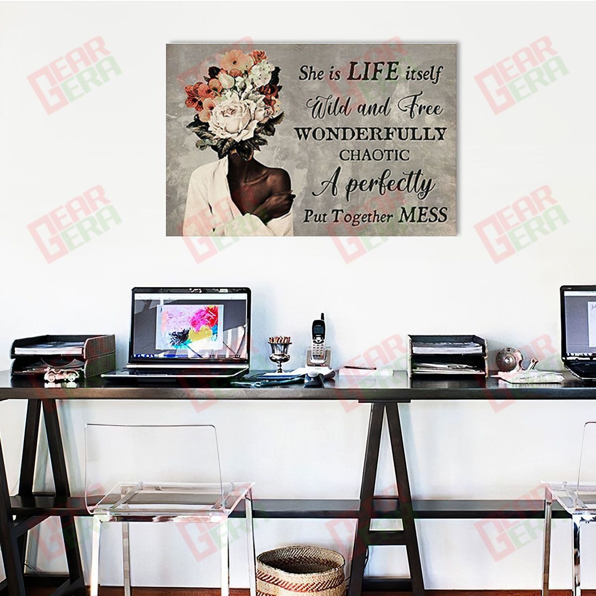 South Africa Poster Graphic Black Lives Matter Poster Print Black Woman Wall African King Digital Elegant Poster Home Decoration