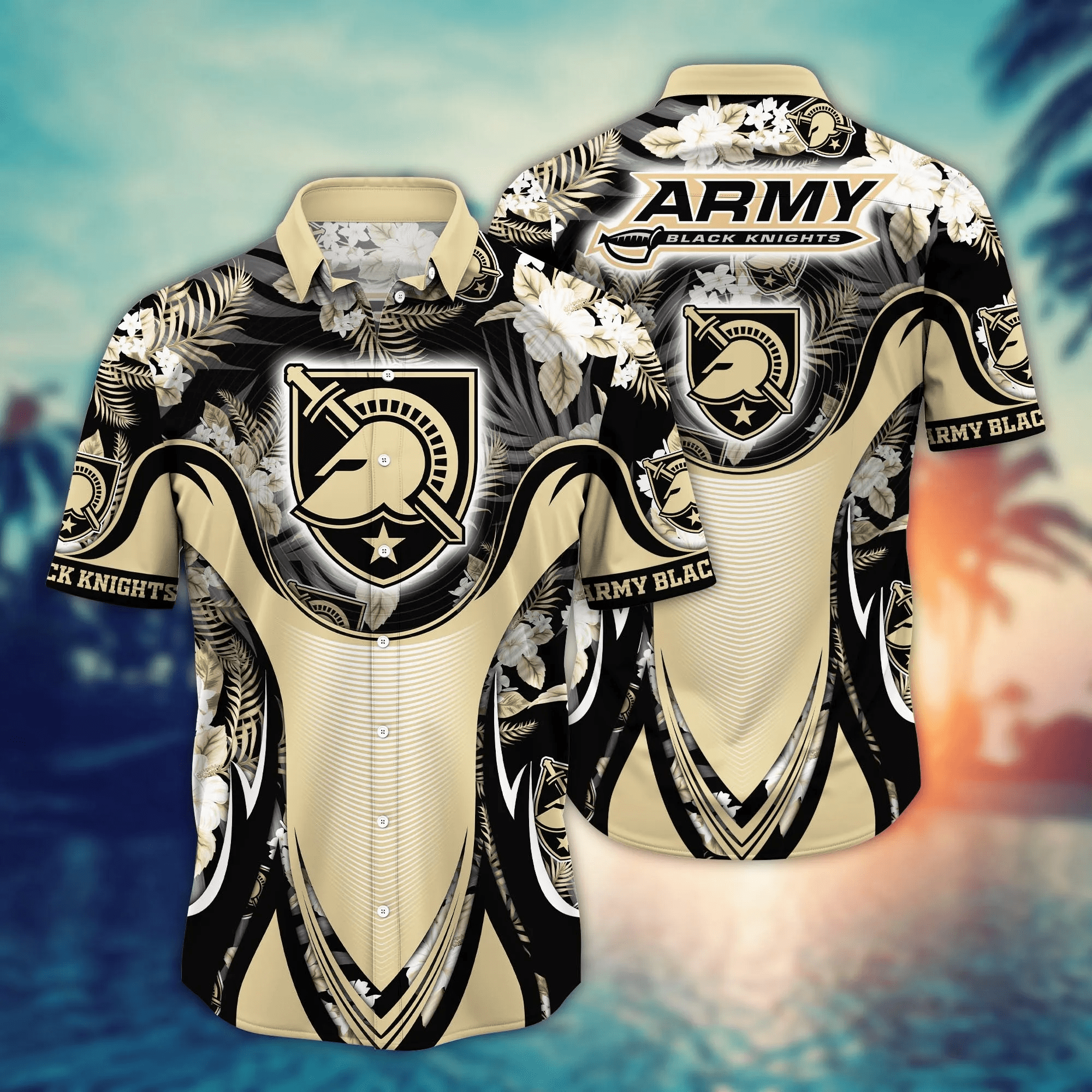 Army Black Knights NCCA Hawaiian Shirt Water Sports Aloha Shirt