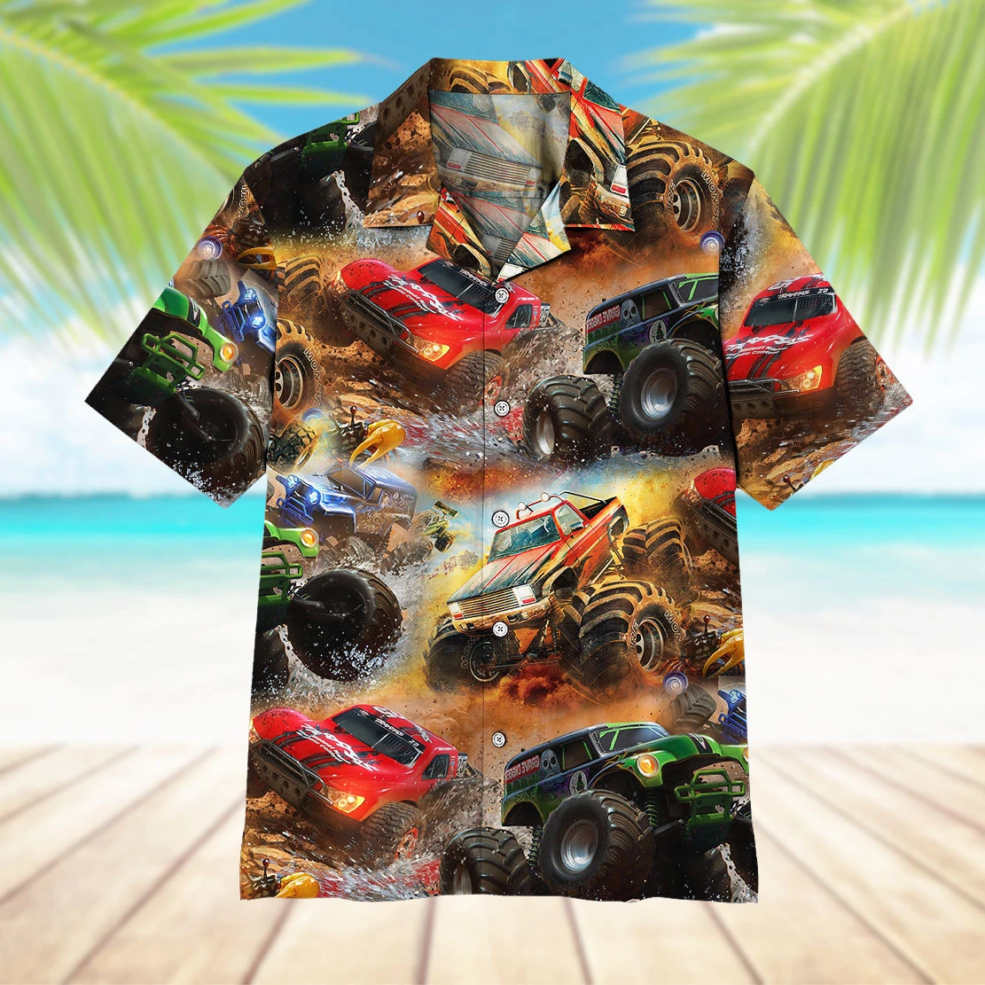 Monster Truck Hawaii Shirt For Men Women Adult Ha21864