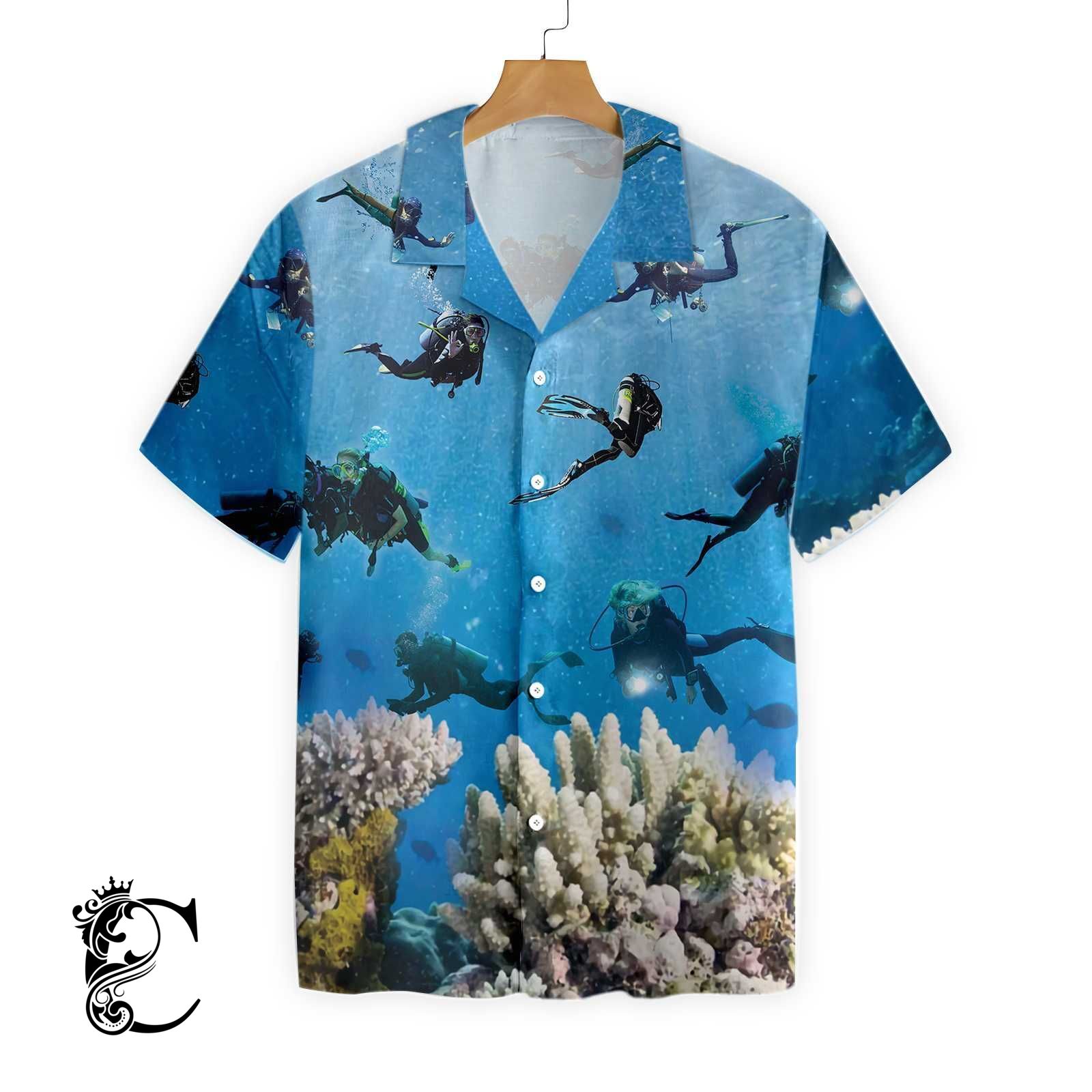 Under The Sea Scuba Diving Hawaiian Shirt