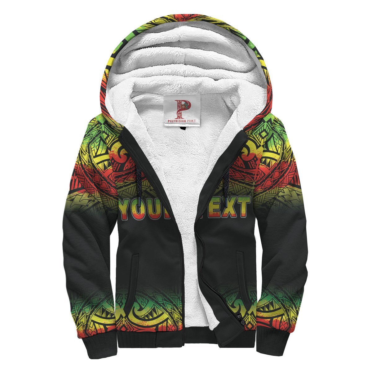 Tonga Polynesian Personalised Custom Sherpa Hoodie – Reggae Fog- BN12