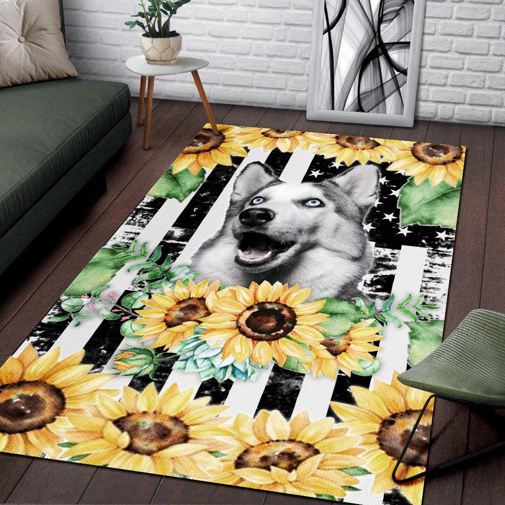 Husky Love Area Rug 3D Full Printing