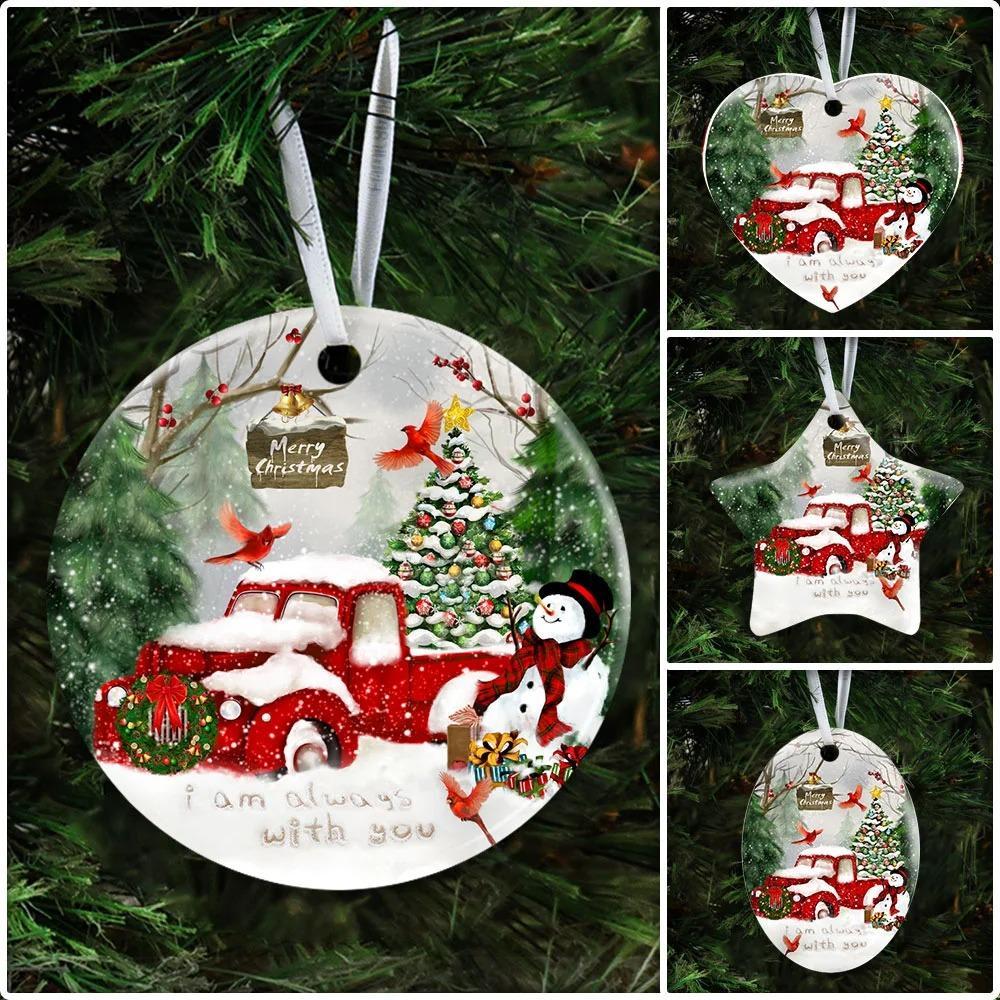 I Am Always With You Cardinal Ceramic Ornament Christmas Home Decor