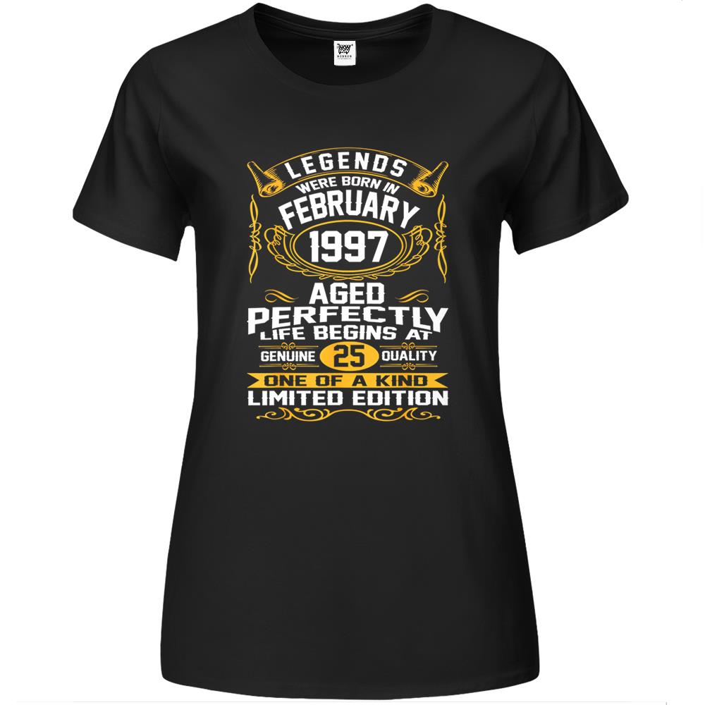 February 1997 25Th Birthday Gift 25 Year Old Men Women Premium Womens T Shirts