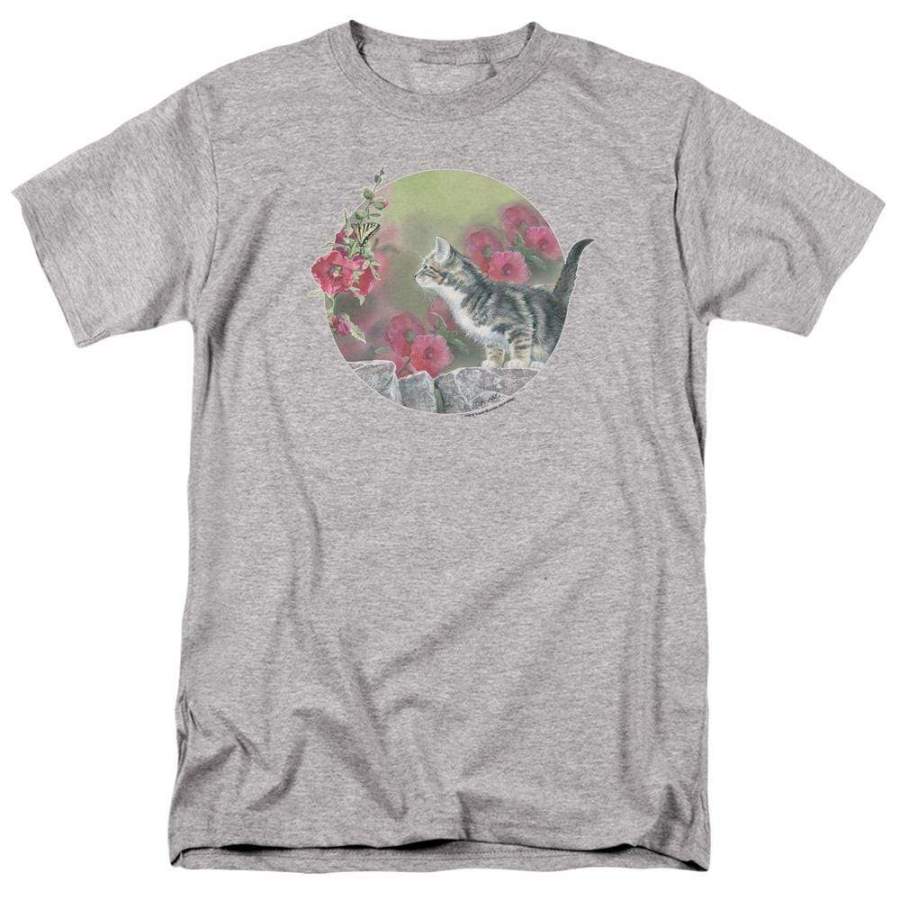 Wild Wings Kitten Flowers Men’s Regular Fit T-Shirt