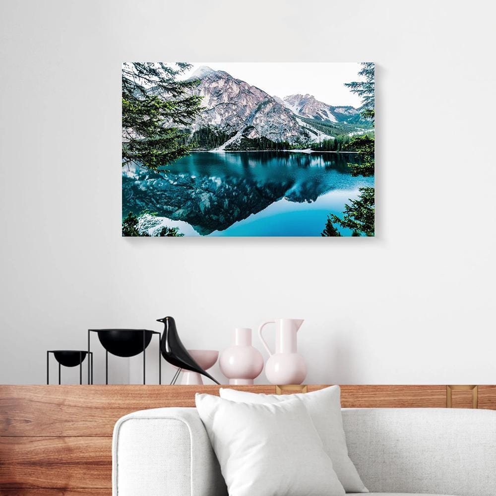 Canvas Wall Art Mountain Lake Scene Fascinating Attractive Wall Art Canvas Wall Art Home Decor