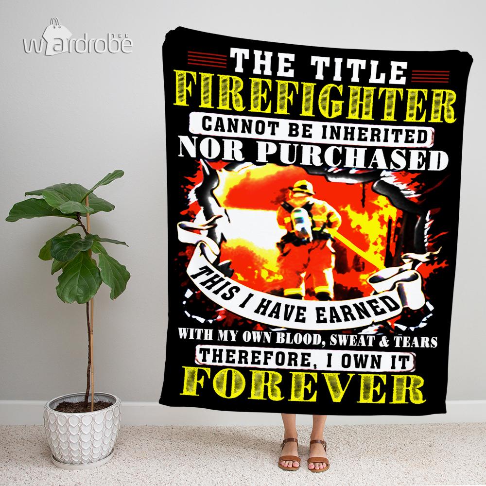 Custom Blanket The Title Firefighter Blanket